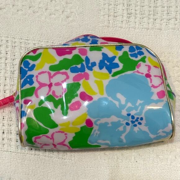 Lilly Pulitzer Floral Cosmetic Bag - Pink, Blue, Green - Picture 9 of 10